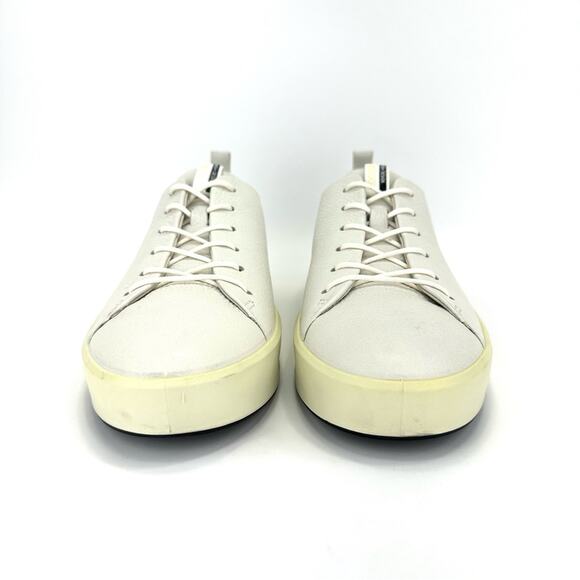 Ecco Women Danish Design Sneakers Size 10 White Leather Lace-Up Unisex Shoes - Picture 9 of 16